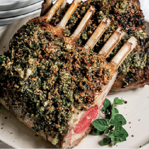 Oregano and Garlic Crusted Rack of Lamb